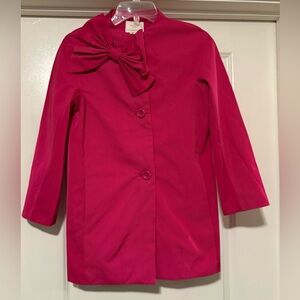 Kate Spade Kendal Coat Pink Bow-Accent Coat Size 10